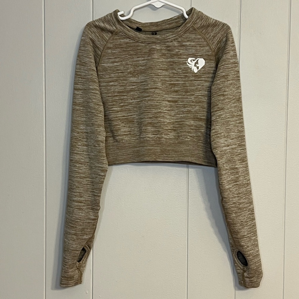 Women's Best long-sleeve, cropped‎ workout top Size S
